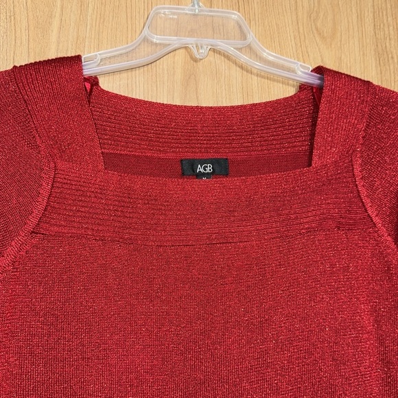 AGB speaking red sweater valentines new size medium - Picture 3 of 5
